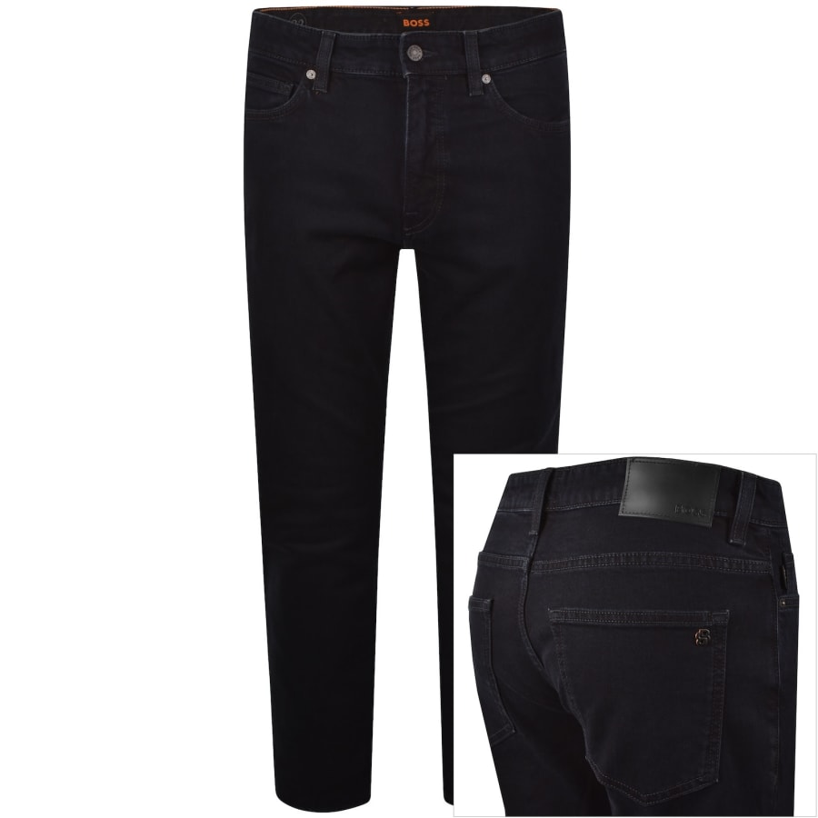 美品 BOSS H-Delaware ブラック スリム デニム パンツ BOSS Delaware Slim Fit Jeans Navy | Mainline Menswear us